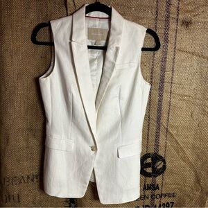 Banana Republic cream vest blazer